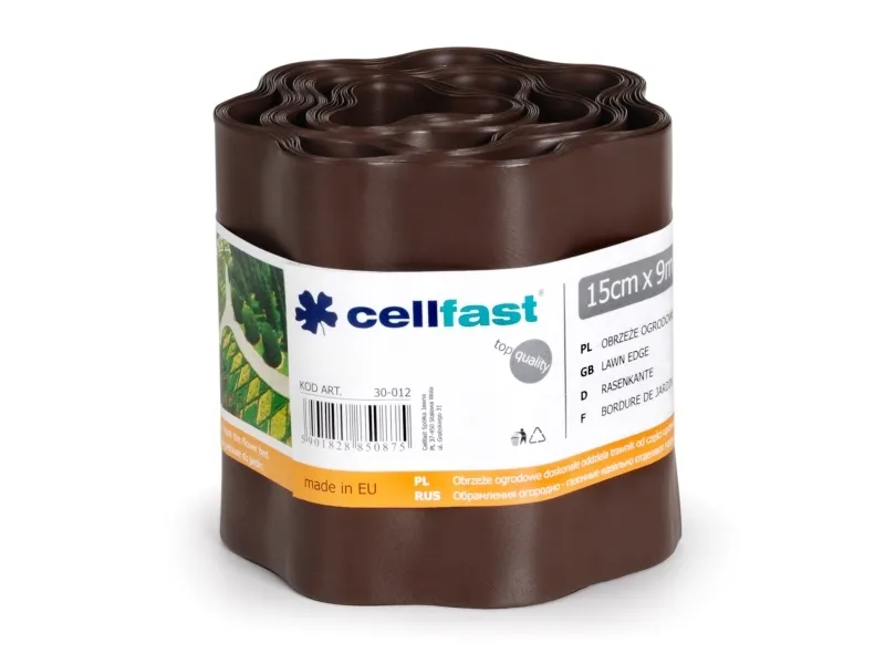 Cellfast kantbånd til hage brun 15 cm x 9 m 30-012