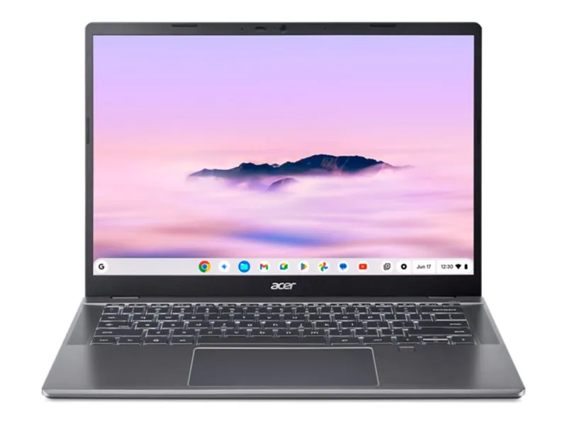 Acer Chromebook Plus 514 CBE594-2LT-TCO - Intel Core 5 - 120U / inntil 5 GHz - Chrome OS - Intel Graphics - 16 GB RAM - 256 GB SSD 3D Triple-level Cell (TLC) - 14 berøringsskjerm 1920 x 1200 - Wi-Fi 7 - 4G LTE - stålgrå - kbd: Nordisk