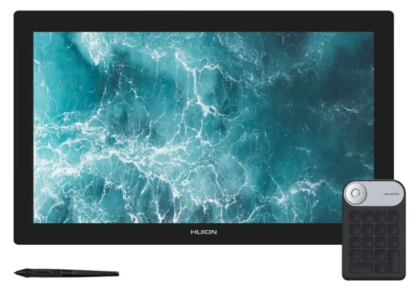 HUION PRO 24 4K, Koblet med ledninger (ikke trådløs), 5080 Ipi, 527,04 x 296,46 mm, USB, 1 cm, 2 mm