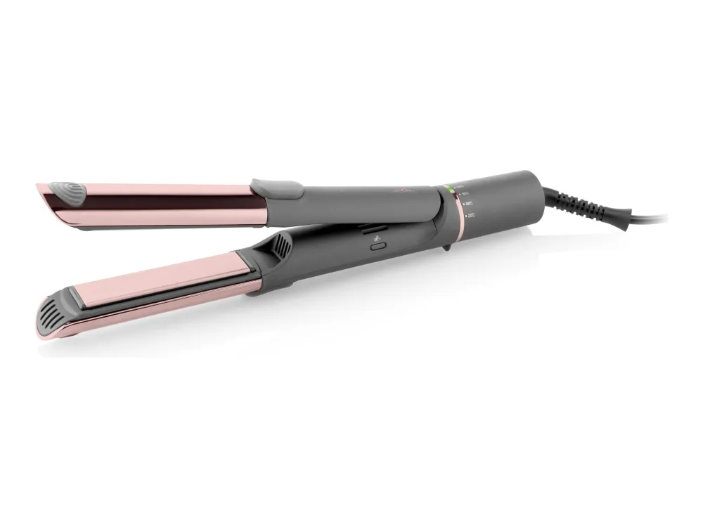 Prostownica Eta ETA Hair Prostownica og Lokówka | ETA132390000 Fenité Exclusive 2-i-1 | Keramisk varmesystem | Temperatur (min) 140 °C | Temperatur (maks) 200 °C | Antall oppvarmingsnivåer 5 | 1700 W | Szary/Różowy
