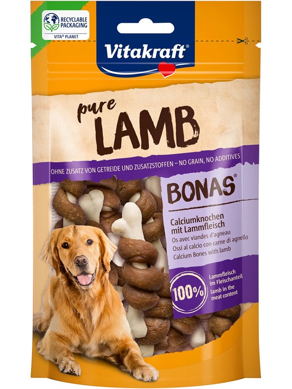 Vitakraft Pure Lamb Bonas Kalsiumbein med Lam 80g