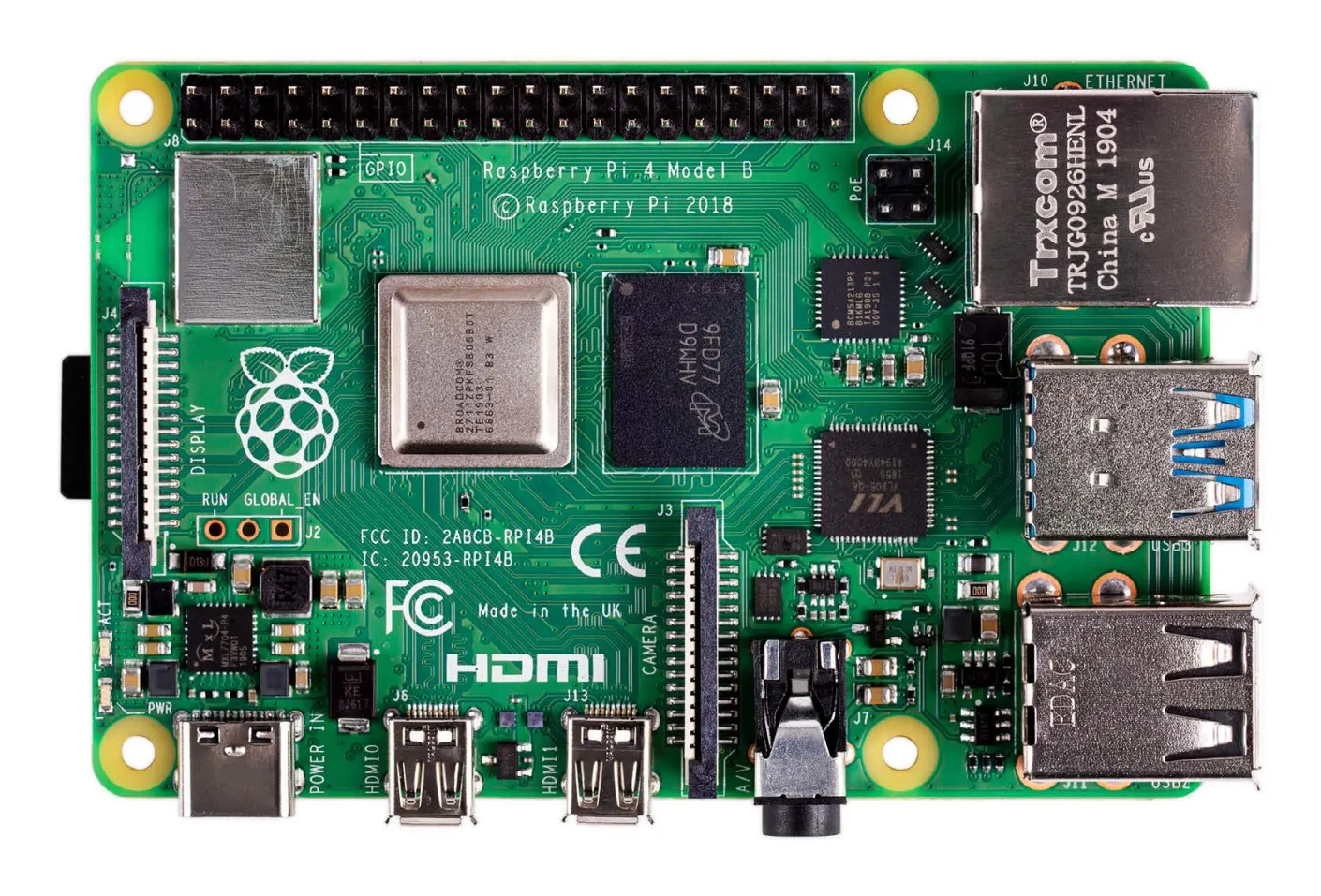 Raspberry Pi 4 modell B 1 GB - en datamaskin med enkelt kretskort