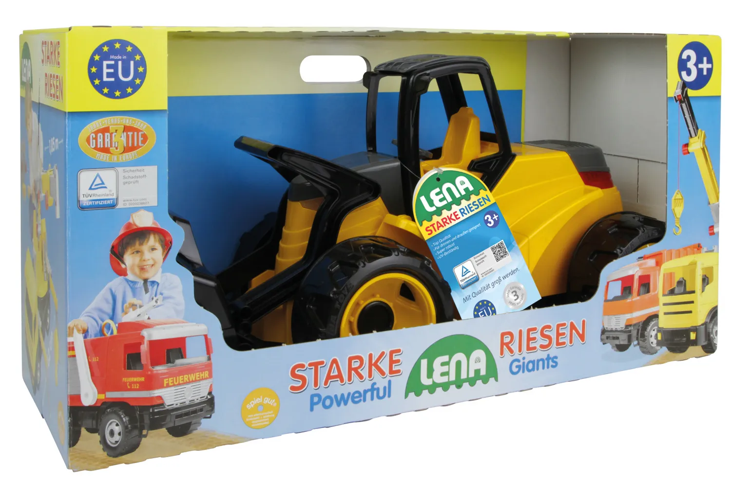 Lena GIGA TRUCKS Earth mover Pro, Gravemaskin, Earth mover, 3 år, Sort, Gult