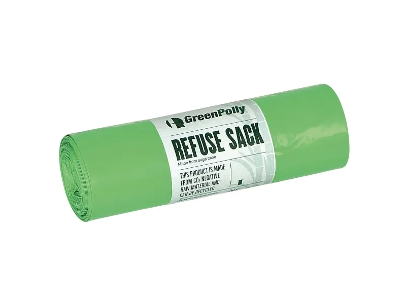 Affaldssække, RL25, 70 l, 25 µm, HxB: 90 x 60 cm, grøn, pakke a 15 stk