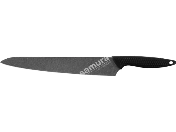 Samura Golf Stonewash universal kjøkkenkniv, kuttet 251 mm, laget av AUS 8 japansk stål 58 HRC (SG-0045B)