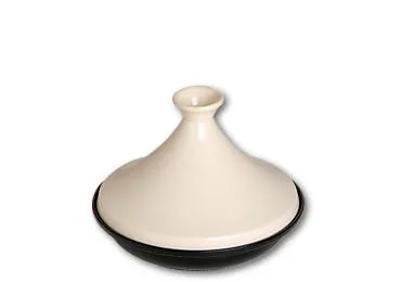 Staub Tajine, Rund, Støpejern, Krem, 20 cm, 1,6 kg, 1 stykker