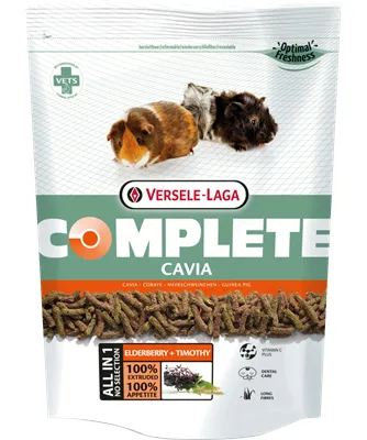 Versele-Laga Cavia Complete, Matbit, 1,75 kg, Guinea gris, Vitamin A, Vitamin C, Vitamin D3, Vitamin E, Derivatives of vegetable origin (timothy, grasses and herbs 7%), fruit (elderberry 5%), minerals,...