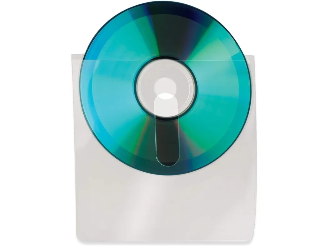 CD-lomme, Djois, med fingerhul, klar, pakke a 10 stk