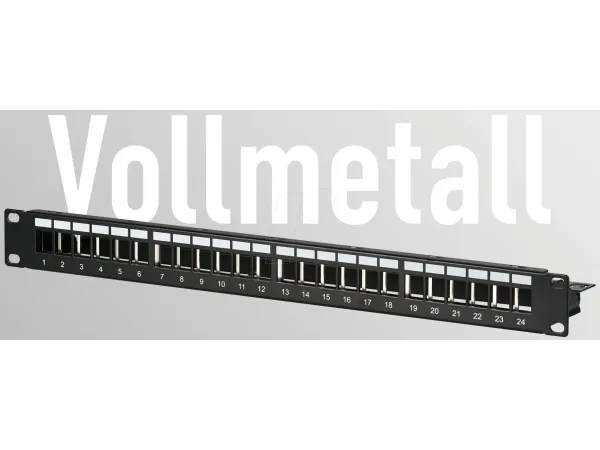 EFB patchpanel 19 tommer 1U, 24-porter,