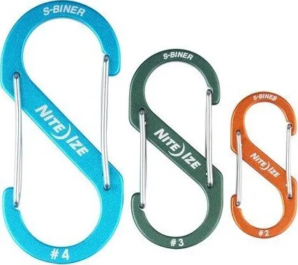 NiteIze karabiner-sett Nite Ize S-Biner Combo ALU 3PK