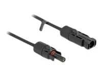 Delock - Solar cable - DL4 (hann) til DL4 (hunn) - IP67 - 1500 V - 5 m - snap-in - svart