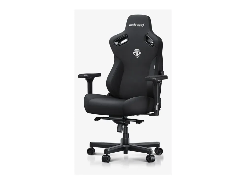 Anda Seat Kaiser 3 Series Premium XL - Spillestol - ergonomisk - armlener - T-formet - tipping - roterende - EverSoft linen fabric - karbon sort