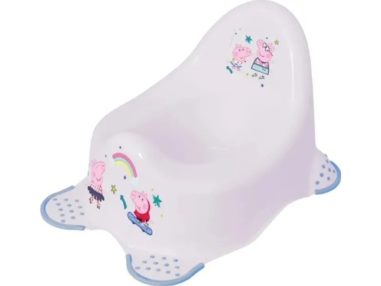 keeeper kids Babytopf adam Peppa Pig, nordisk-hvit med Aufdruck, med gummeirten Füßen, aus PP - 1 Stück (1867051919400)
