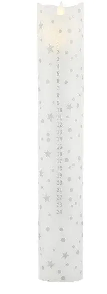 Sirius Sara kalenderlys - Sølv - H 29 cm