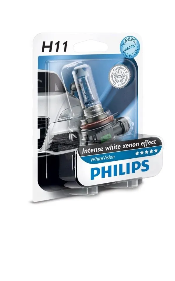 Philips WhiteVision H11 55W 12V Blister - 1 stk.