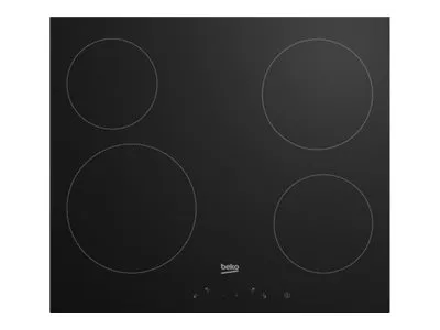 Beko HIC64401 - Keramisk komfyrtopp - 4 plater - Nisje - bredde: 56 cm - dybde: 49 cm - uten ramme - svart
