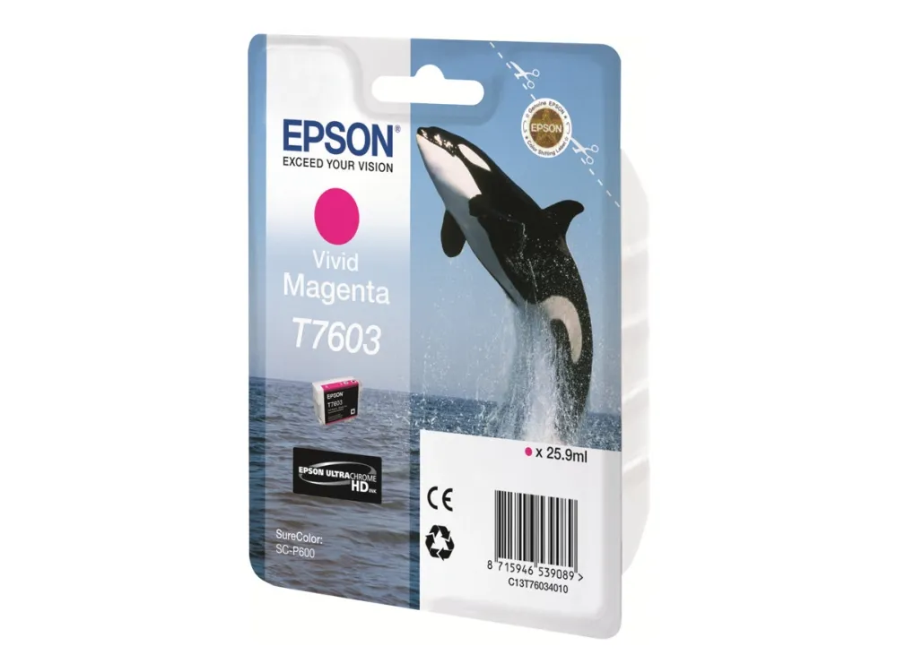 Epson T7603 - 26 ml - livlig magenta - original - blister - blekkpatron - for SureColor P600, SC-P600