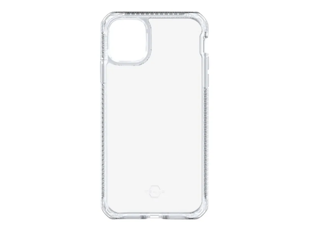 ITSKINS HYBRID // CLEAR - Baksidedeksel for mobiltelefon - polykarbonatbakside, polymer edging - gjennomsiktig - for Apple iPhone 12 mini