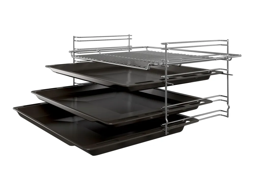 Bosch Serie | 4 HLN39A050U - Komfyr - frittstående - bredde: 60 cm - dybde: 60 cm - høyde: 90 cm - med selvrens - rustfritt stål