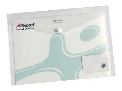 Rexel - Dokumentmappe - for A4 (210 x 297 mm) - kapasitet: 100 ark - blank (en pakke 5)