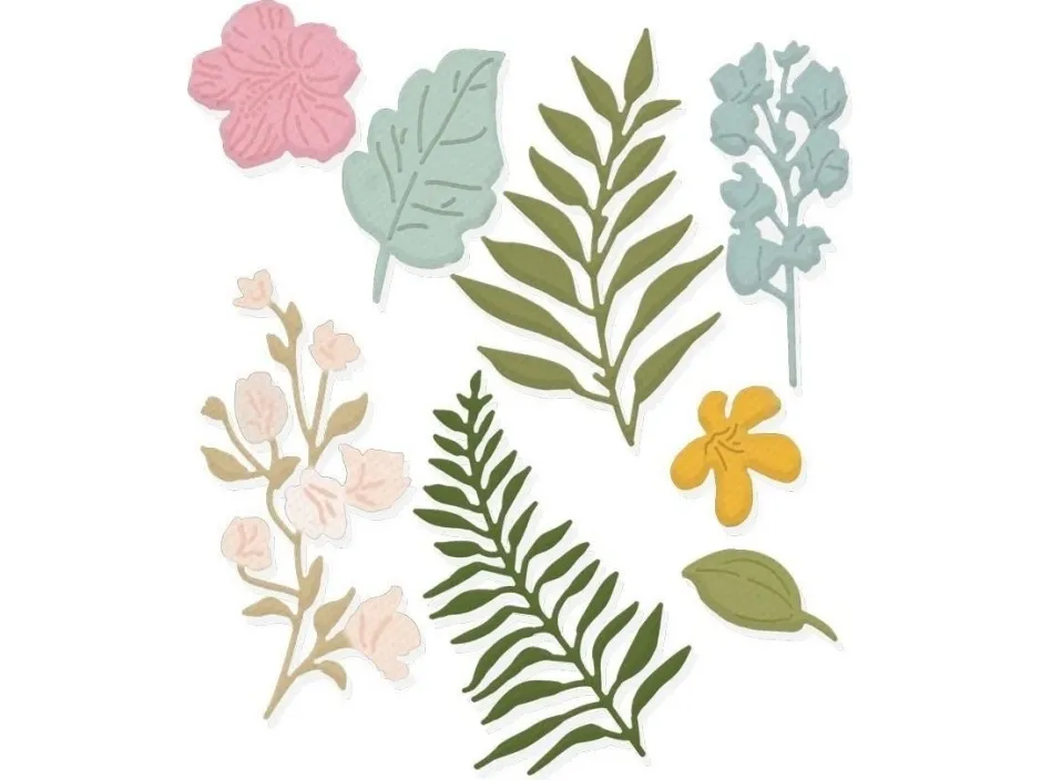 Stanseformer - blomster og blader 8 deler