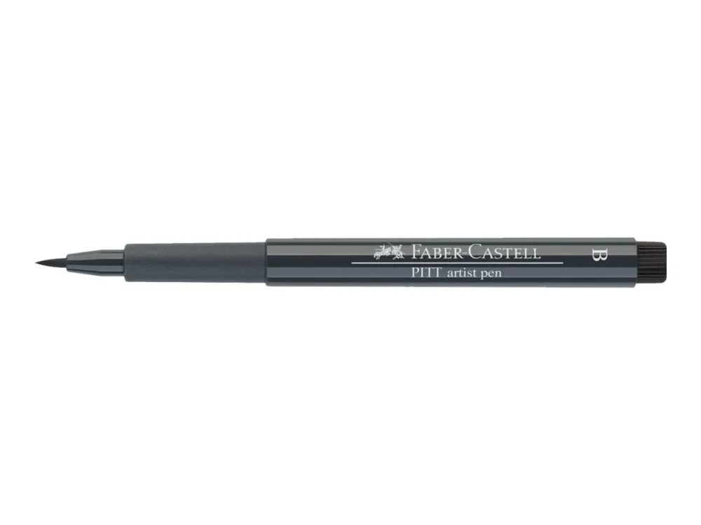Faber-Castell PITT artist - Børstepenn - permanent - kald gråfarge VI - vannbasert fargeblekk - 2 mm
