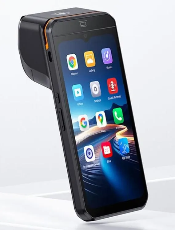 Capture Mako 6.5 Mobile POS Terminal / UIS7861 Octa-core processor / 4GB RAM / 64GB ROM / Android 14, 16,5 cm (6.5), 720 x 1600 piksler, Svart, 5 V, 2 A, 4 cm