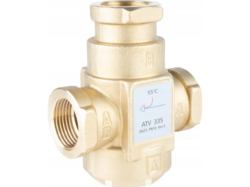 Afriso temperaturventil ATV 335, DN25, Rp1, Kvs 9, 55°C