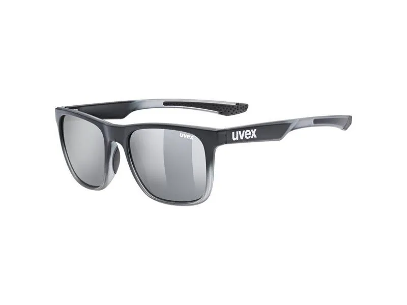 Uvex Lgl 42, Voksen, firkant, Full rim, Sort, Sølv, Sort, Sølv, Gjennomsiktig