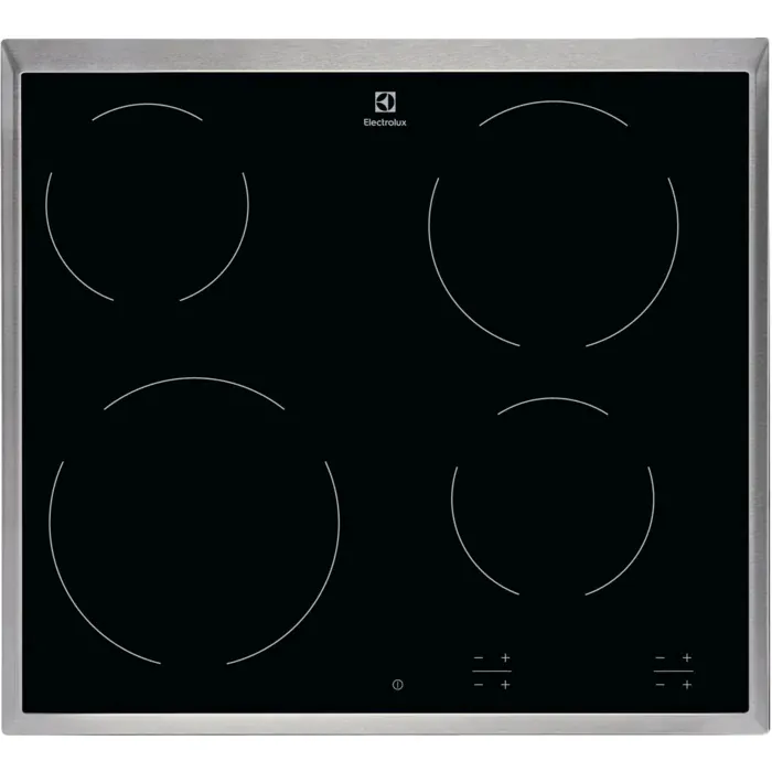 Electrolux EHF6240XXK, Sort, Innebygget, 57.6 cm, Keramisk, Glass-keramikk, 4 zone(s)