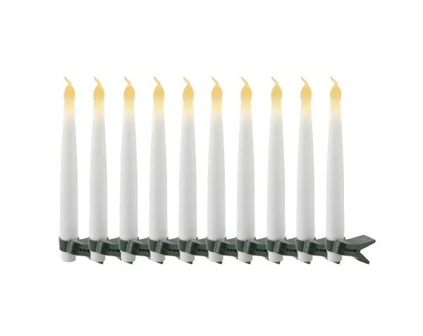 Sirius Carolin julelysholdere — hvit — 10 stk