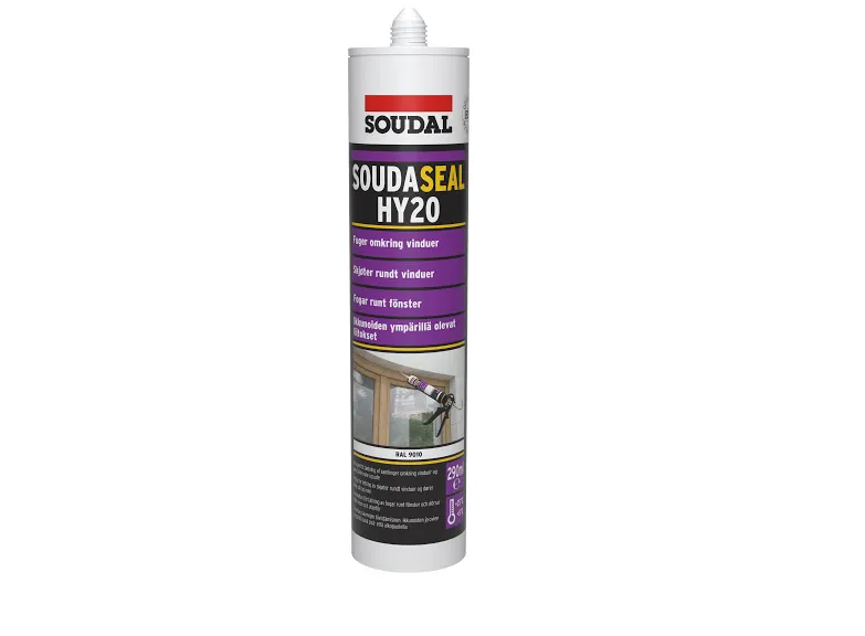 Soudaseal HY20 Malbar hybrid polymer fugemasse 290ml patron, RAL 9010 - Renhvid