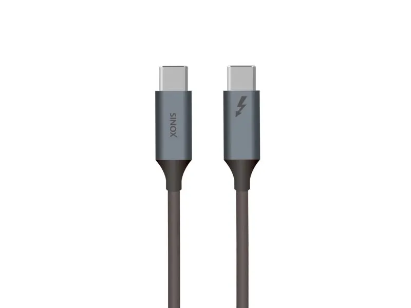 Sinox SXI07661, 1 m, USB C, USB C, USB4 Gen 2x2, 40 Gbit/sek, Sort