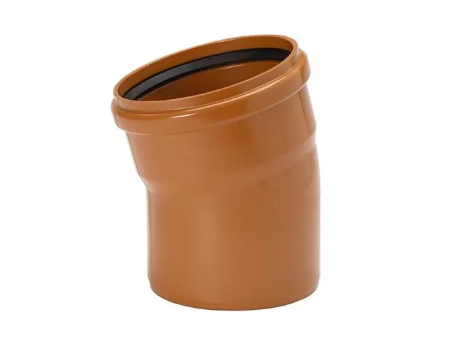 Uponor 250 mm 15 gr. PVC-kloakbøjning