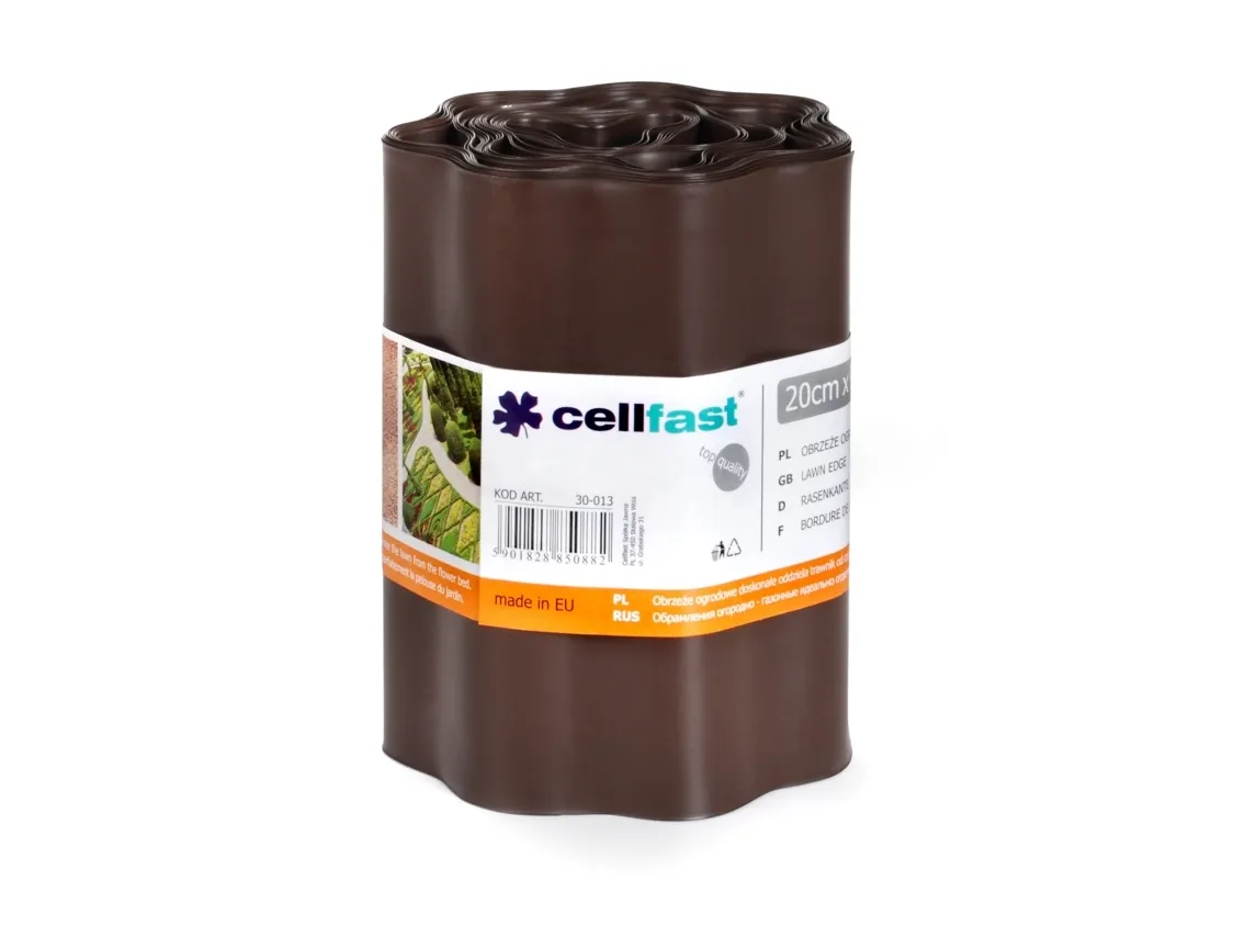 Cellfast kantbånd til hagen brun/grå 20 cm x 9 m (30-013)