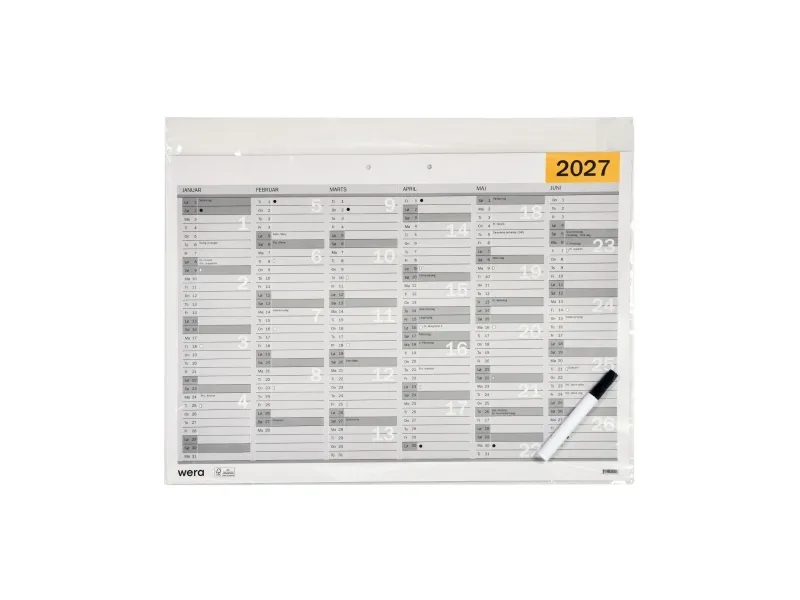 Veggkalender A2 2027 DK