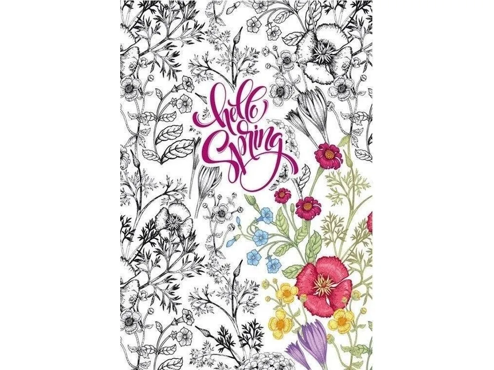 Pynte-notatbok Fresh 145x197/80K med blomster