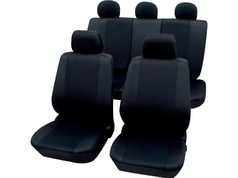 Petex 26174804 trekk til bilseter 11 deler polyester svart