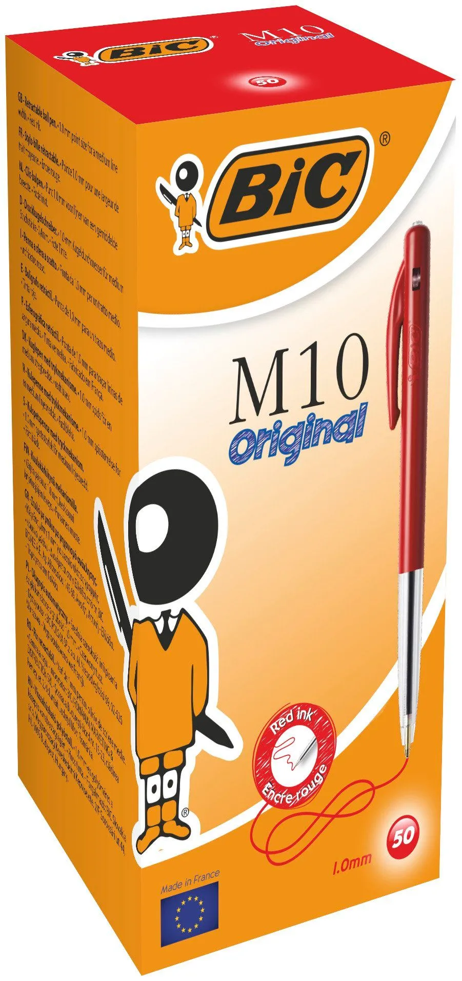 Kuglepen BIC Clic M10 medium rød
