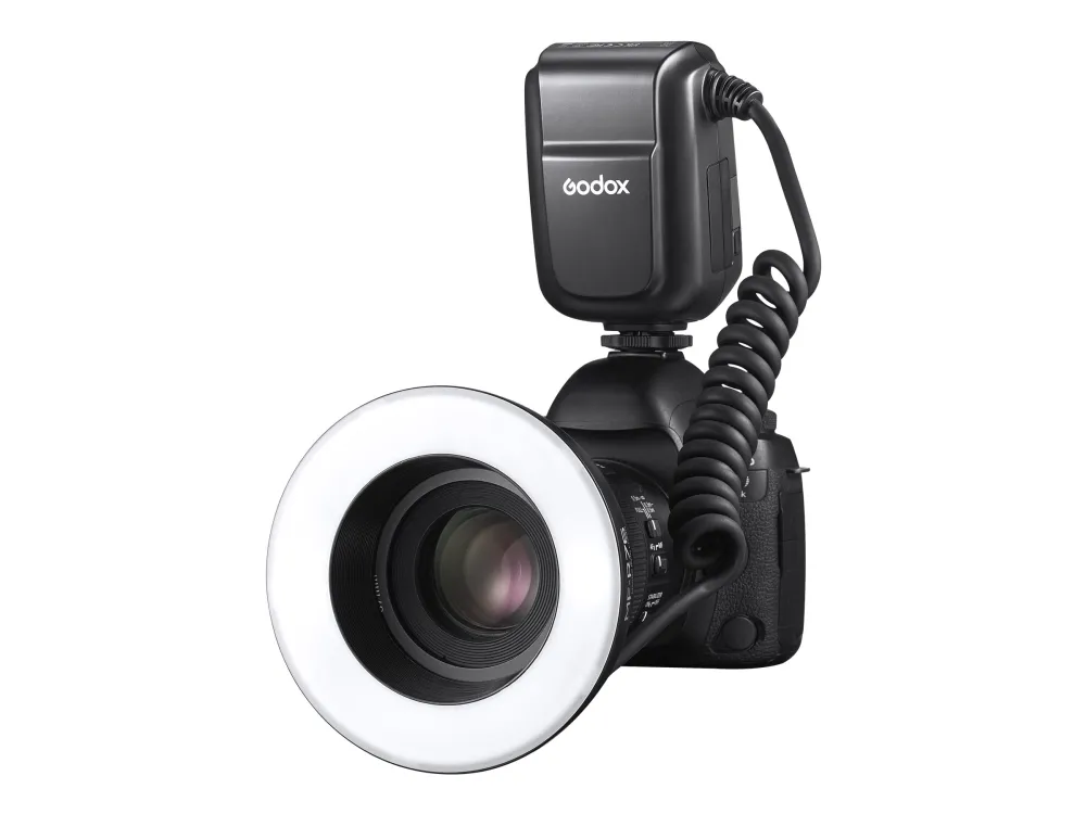 Godox MF-R76 - Hot-shoe clip-on blits med ring-type (makro) blits hoved - 14 (m)