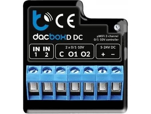BleBox dacBoxD DC - 2-kanals WiFi-kontroller - regulator/hastighetskontroller - 5-24V - Android/iOS-app