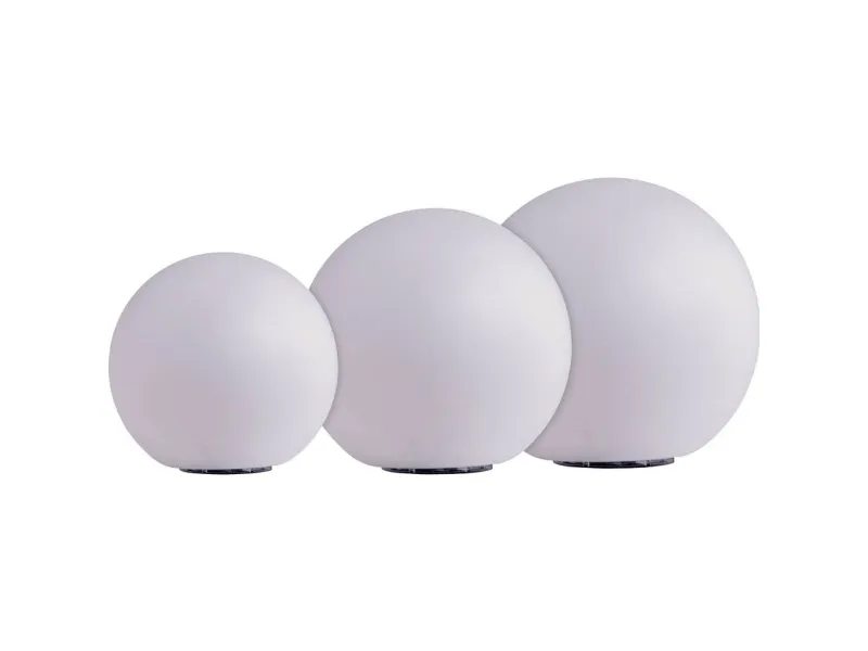Heitronic 35422 BOULE LED-lyskule sett med 3 stk LED (RGB) innebygd lys hvit