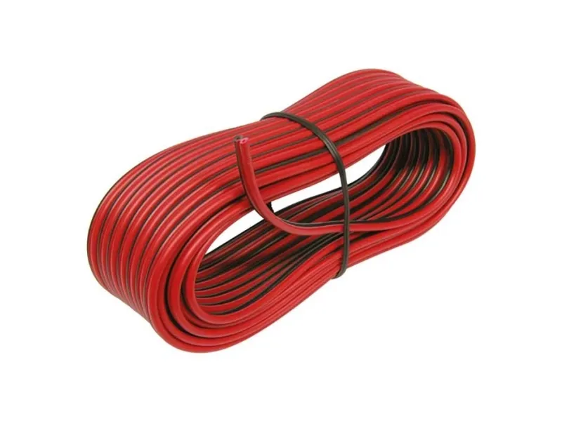 Kabel 2x0,75 kv. 5 meter rød