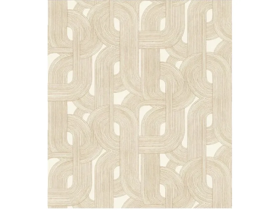 WALLPAPER 868111 GOLD WHITE GEOM