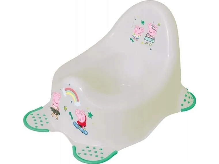 keeeper kids babytopp adam Peppa Pig lys grå med gummierte føtter, materiale: PP - 1 stk (1867013319400)