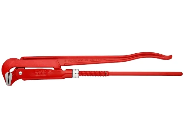 Knipex Rohrzange 560 mm, Rød, Svensk rørtang, Rød, 90°, 560 mm, 82 mm