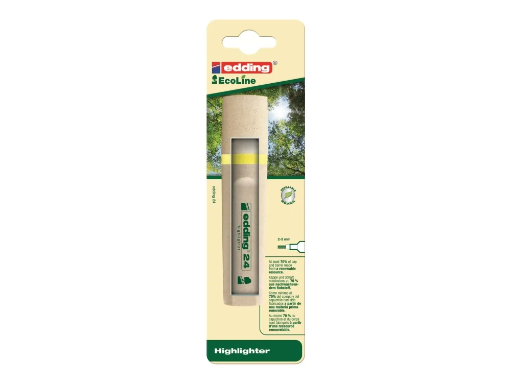 edding EcoLine 24 - Markeringspenn - gul - vannbasert blekk - 2-5 mm
