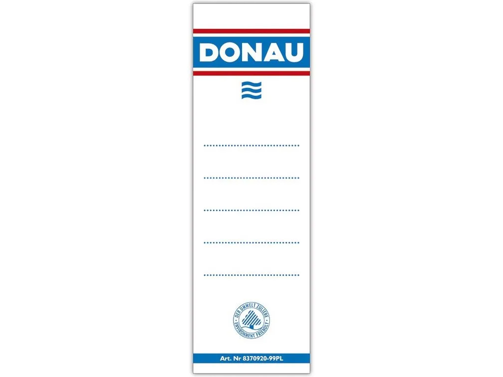 Donau selvklebende etiketter til perm 54x153mm (8375920-09PL)