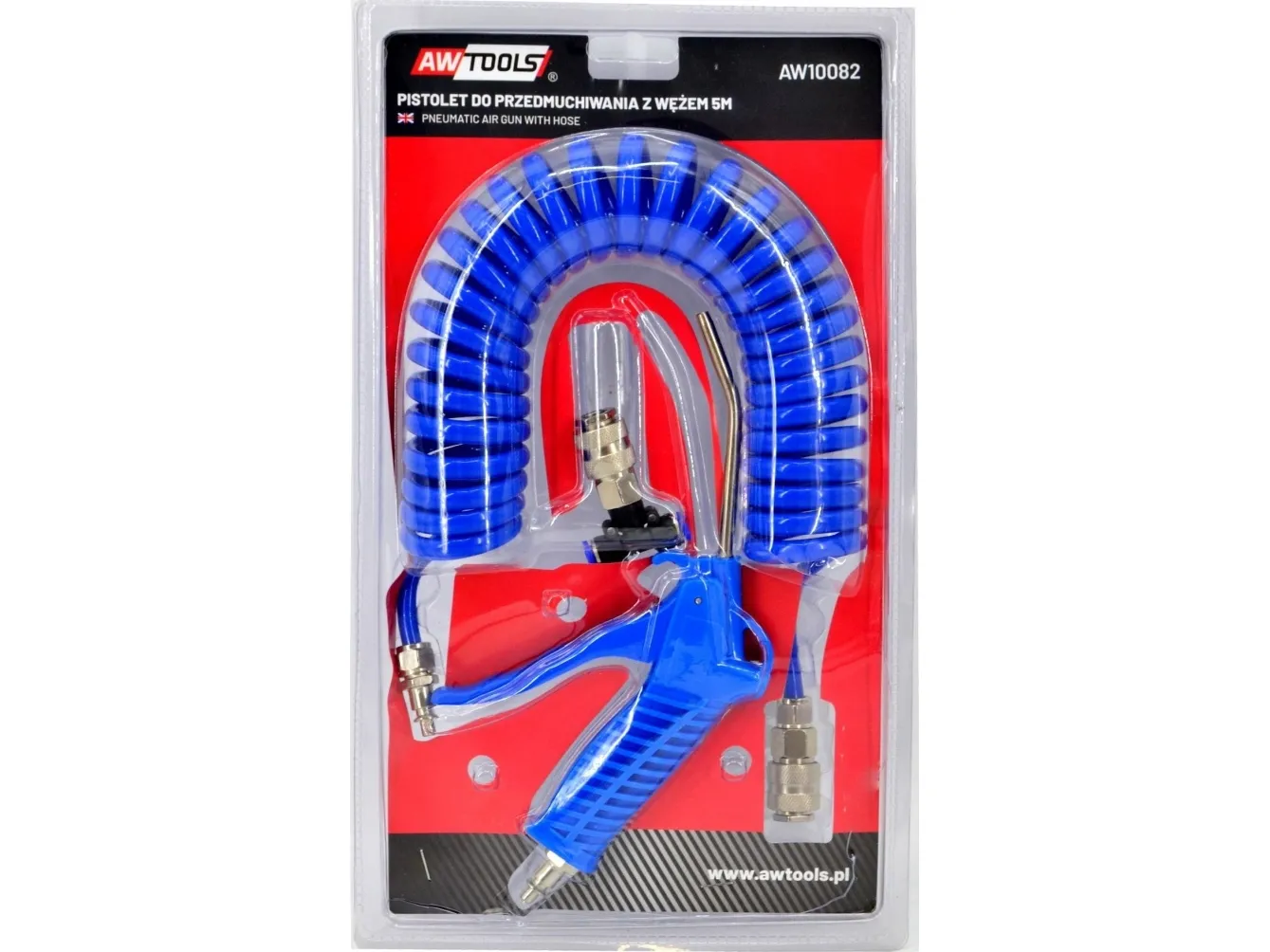 AWTOOLS blåsepistol med slange