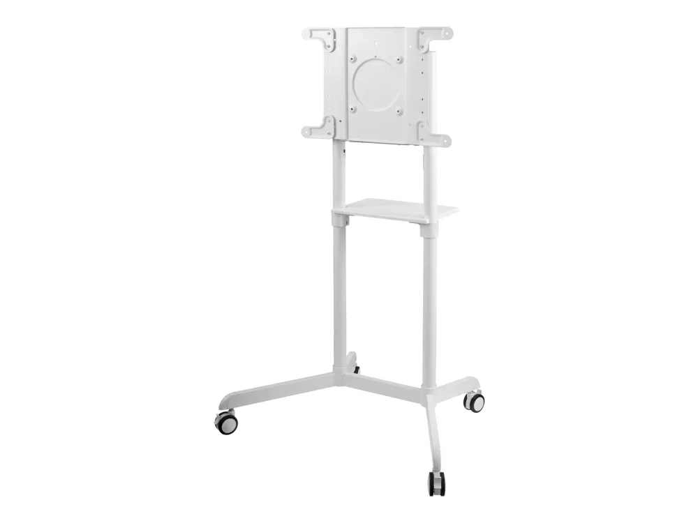 VivoLink Mobile stand - Vogn - Tyverisikker - for LCD TV / kurvet LCD TV - tungklassestål - hvit - skjermstørrelse: 37-70